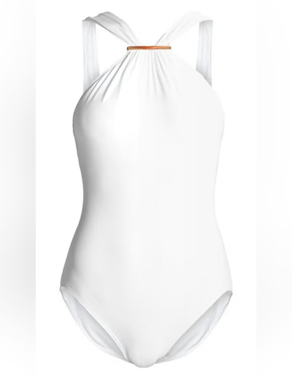 Michael Kors White Halter-Style Camisole Bodysuit
